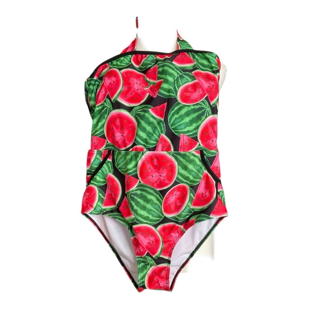 Watermelon Print One-Piece Swimsuit - Picture 2 of 5